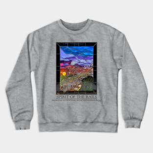 Spirit of the Rails Stained Glass for Light Crewneck Sweatshirt